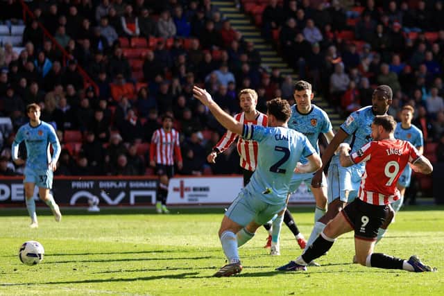 WINNER: Danny Ings finds the net for Sheffield United (Image: Jessica Hornby / Sportimage)