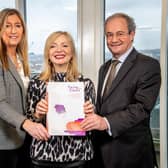 (from left) Susan Allen, CEO of Yorkshire Building Society, Tracy Brabin Mayor of West Yorkshire and John Heaps, Chair of Yorkshire Building Society at the report's launch. (Photo supplied by Yorkshire Building Society)