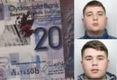 Patrick (top right) and Jason (bottom right) Ward were jailed for spending thousands using fake Scottish bank notes (West Yorkshire Police)