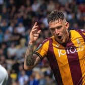 ON THE MARK: Andy Cook scored a 14th-minute penalty in Bradford City's 2-1 win at Yorkshire League Two rivals Harrogate Town. Picture: Bruce Rollinson