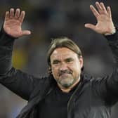 SLOWLY BUT SURELY: Leeds United manager Daniel Farke celebrates victory after the Premier League match at Elland Road, Leeds. Picture: Danny Lawson/PA.