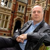 Crime author Peter Robinson on his return visit to Leeds University in 2005