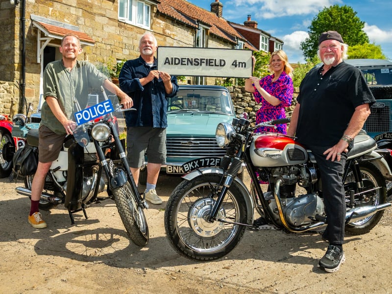 Actors from the Heartbeat series (from left) Ryan Early, played PC Tom Nicholson, David Lonsdale, played David Stockwell, Vanessa Hehir, played Rosie Cartwright and Sean Blowers, played Colin Judd and Rodney Marshall. Picture: James Hardisty.