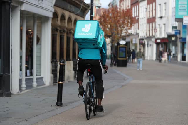 Deliveroo said it expects its full-year adjusted earnings to be up to £80 million and revealed it plans to dish out an extra £250 million to shareholders. (Photo by David Davies/PA Wire)