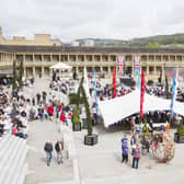 Coronation celebrations at The Piece Hall, Halifax, earlier this year.