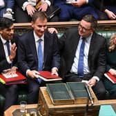 Chancellor of the Exchequer Jeremy Hunt is congratulated after delivering his autumn statement in the House of Commons. PIC: UK Parliament/Jessica Taylor/PA Wire