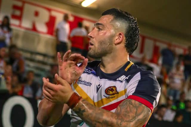 Nick Cotric is on his way to Leeds. (Photo: Rémi Vignaud/Catalans Dragons/via SWpix.com)