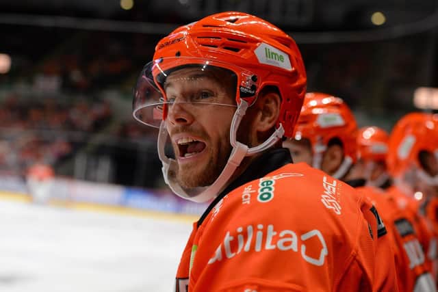 LEADING MAN: Robert Dowd has led from the front as captain for Sheffield Steelers this season - scoring five goals in as many games. Picture courtesy of Dean Woolley/Steelers Media.