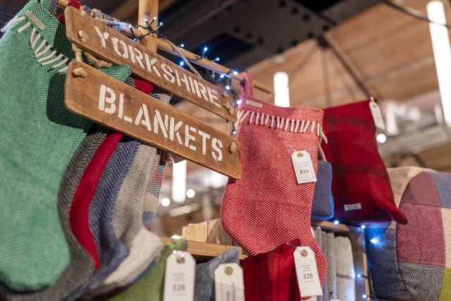 A Yorkshire Blankets stall.