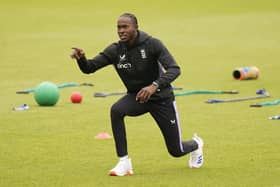 BACK IN THE GAME: England's Jofra Archer, pictured during a nets session at Headingley earlier this week. Picture: Danny Lawson/PA