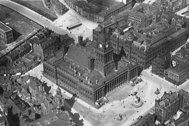 The city of Leeds and the town hall in October 1910. (Pic credit: Hulton Archive / Getty Images)
