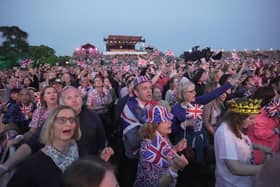 The crowd at the Coronation Concert held in the grounds of Windsor Castle, Berkshire. PIC: Kin Cheung/PA Wire