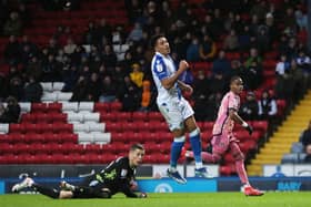 Leeds United's Crysencio Summerville (right) celebrates scoring the second goal of the game during the Sky Bet Championship match at Blackburn Rovers. Photo: Tim Markland/PA Wire.