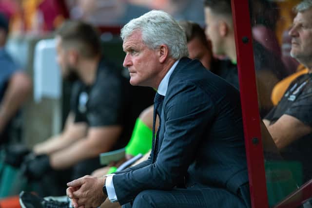 Mark Hughes left frustrated against Crawley on Saturday (Picture: Bruce Rollinson)