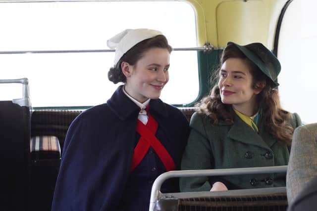 Visiting Jenny in London: Imogen Clawson (Jenny Alderson) Rachel Shenton (Helen Herriot). ©5 Broadcasting Limited / © Playground Television UK Ltd. 2026 / Photographer: Helen Williams