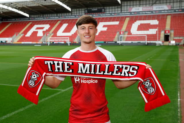 Manchester United midfielder Jayce Fitzgerald is the latest signing at Rotherham United. Picture courtesy of RUFC.