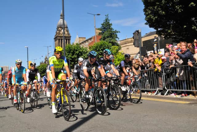 The Tour de France sets off from Headrow in Leeds