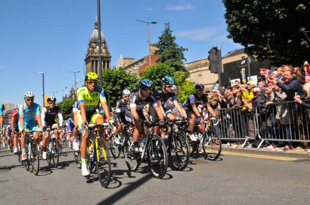 The Tour de France sets off from Headrow in Leeds