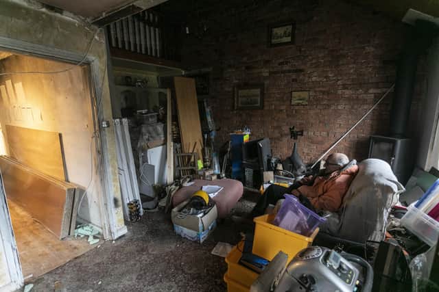 Hoarder Barry Tordoff, 76,  had lived in his house for 30 years before it was ravaged by a fire, made worse by his hoarding disorder