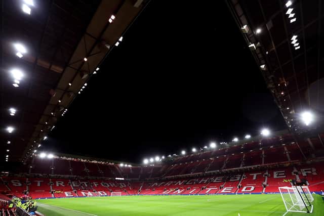 MANCHESTER, ENGLAND - JANUARY 03: General view inside the stadium prior to the Premier League match between Manchester United and AFC Bournemouth at Old Trafford on January 03, 2023 in Manchester, England. (Photo by Alex Livesey/Getty Images)