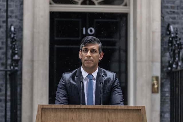 Rishi Sunak announcing the general election of 2024. PIC: Jack Hill/The Times/The Sunday Times/PA Wire