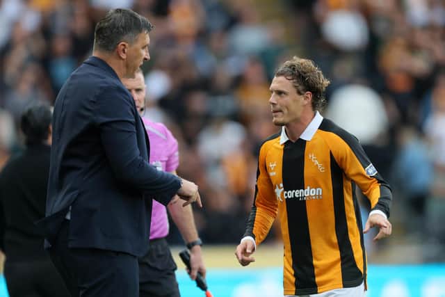 LISTEN UP: Hull City coach Sergej Jakirovic gives instructions to Regan Slater (Image: Press Association)