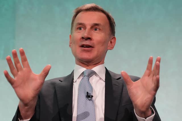 Chancellor of the Exchequer Jeremy Hunt speaking at the Resolution Foundation conference. PIC: Maja Smiejkowska/PA Wire