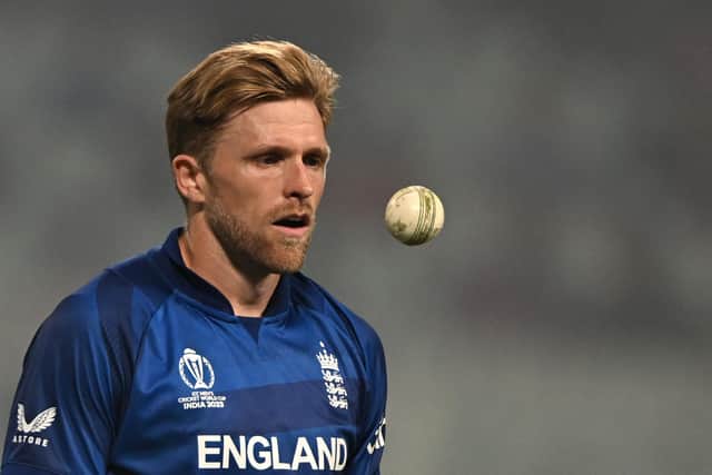 David Willey took the man-of-the-match award on his final England appearance. Photo by Arun Sankar/AFP via Getty Images.