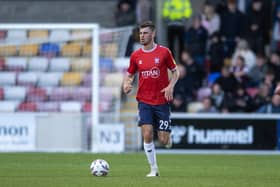 DEMANDING: York City defender Zak Johnson (Image: Tony Johnson)