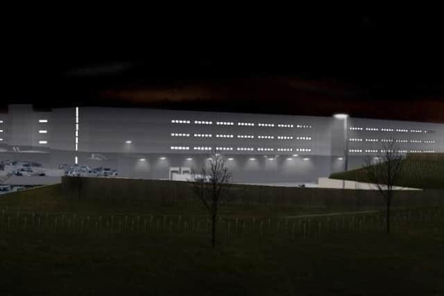 How the Amazon warehouse in Spen Valley could look at night
