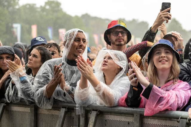 Day three at Tramlines in Sheffield was rain soaked. Picture: Scott Antcliffe