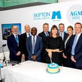 Members of the Skipton Building Society marking the 170th anniversary of the organisation