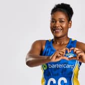 Joyce Mvula of Leeds Rhinos scored on 54 of 56 shots in the win over Team Bath (Picture: Matt McNulty/Getty Images for England Netball)