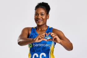Joyce Mvula of Leeds Rhinos scored on 54 of 56 shots in the win over Team Bath (Picture: Matt McNulty/Getty Images for England Netball)