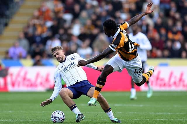 KNEE NIGGLES: Hull City's Tim Iroegbunam (right) (Image: George Wood/Getty Images)