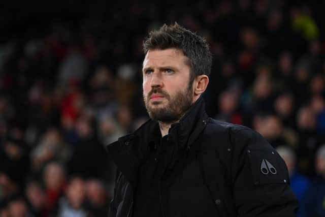 SHEFFIELD, ENGLAND - FEBRUARY 15: Middlesbrough manager Michael Carrick looks on during the Sky Bet Championship between Sheffield United and Middlesbrough at Bramall Lane on February 15, 2023 in Sheffield, England. (Photo by Michael Regan/Getty Images)
