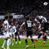 West Bromwich Albion's Kyle Bartley wins a header during the Sky Bet Championship match at The Hawthorns, West Bromwich. Picture date: Wednesday April 10, 2024. Image: Bradley Collyer/PA Wire