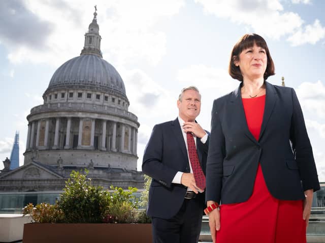 Labour leader Sir Keir Starmer and Shadow Chancellor Rachel Reeves during a visit to the London Stock Exchange Group, in September, to outline Labour's plans to bring growth and stability back to Britain's economy. Photo: Stefan Rousseau/PA Wire
