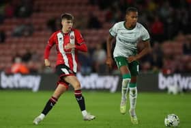 Louie Marsh in action for parent club Sheffield United during the Carabao Cup tie with Lincoln City earlier this season. Photo: Simon Bellis/Sportimage