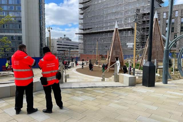 Builders at the Pound's Park site. (Pic credit: Sheffield City Council)