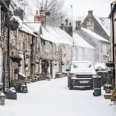 A winter scene at Tideswell in the Derbyshire Peak District.  08/02/2021