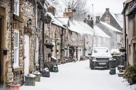 A winter scene at Tideswell in the Derbyshire Peak District.  08/02/2021