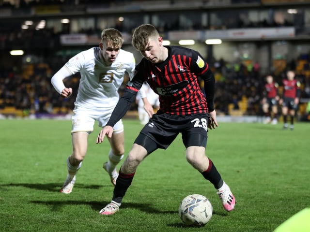 The 21-year-old has five goals in 16 games for Harrogate in League Two this term.