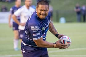 Joey Leilua scored two tries for Featherstone Rovers against Newcastle Thunder. (Picture: Dec Hayes)