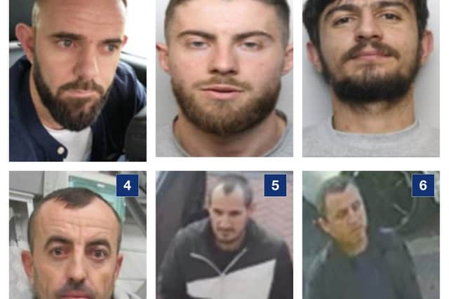 These are the faces of six men police want to speak to in connection with the murder of Fatjon Oruci. Mr Oruci was found dead on a Rotherham street on New Year’s Day 2022.