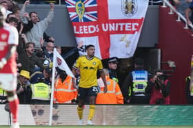 DESERVED: James Justin puts Leeds United in front (Image: AP Photo/Alastair Grant)