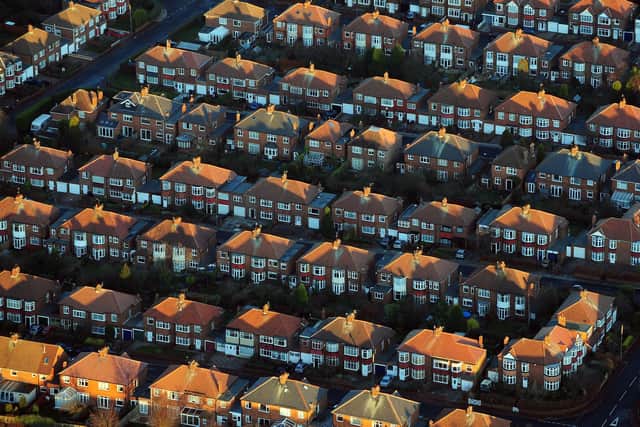 An aerial view of housing. PIC: Owen Humphreys/PA Wire