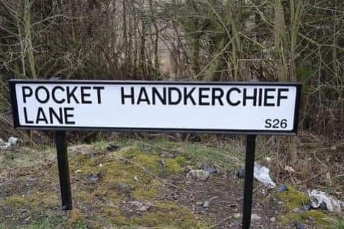 Pocket Handkerchief Lane. (Pic credit: Dinnington South Yorkshire)