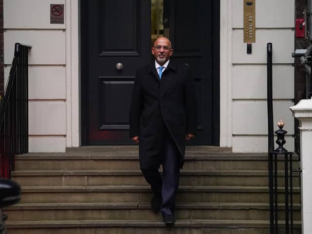 Nadhim Zahawi leaves the Conservative Party head office in Westminster, central London on January 25