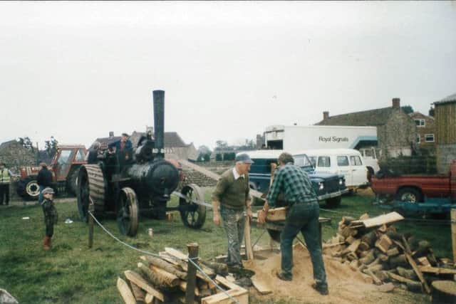 The rally in 1987, when it was held in a field behind the pub